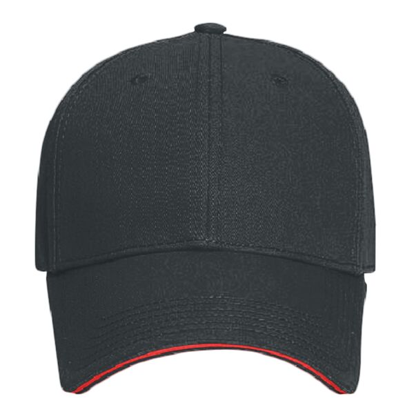 OTTO Superior Cotton Twill Sandwich Visor Six Panel Low Profile Baseball Cap Thumbnail